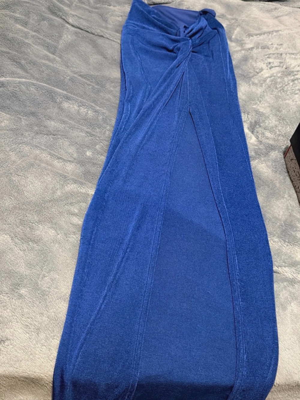SHEIN Royal Blue Knot-Front Maxi Skirt